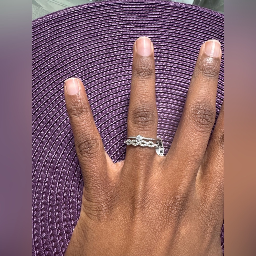 Sterling Silver Cubic Zirconia Faux Engagement Ring!